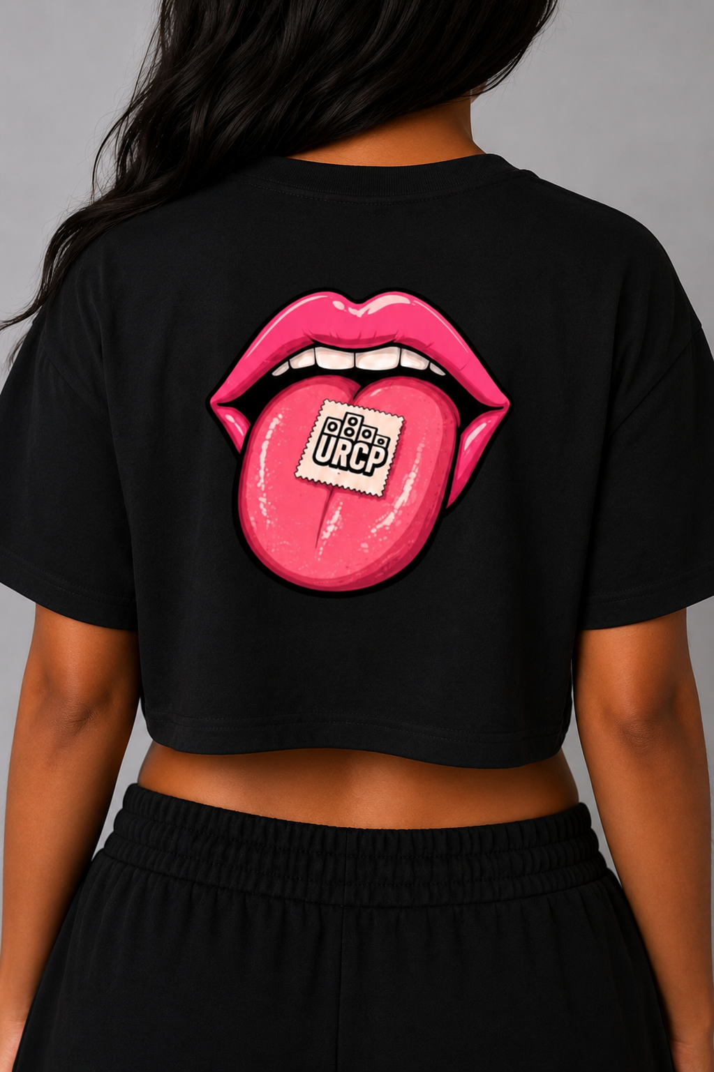 TAB CROPPED TEE (back design)