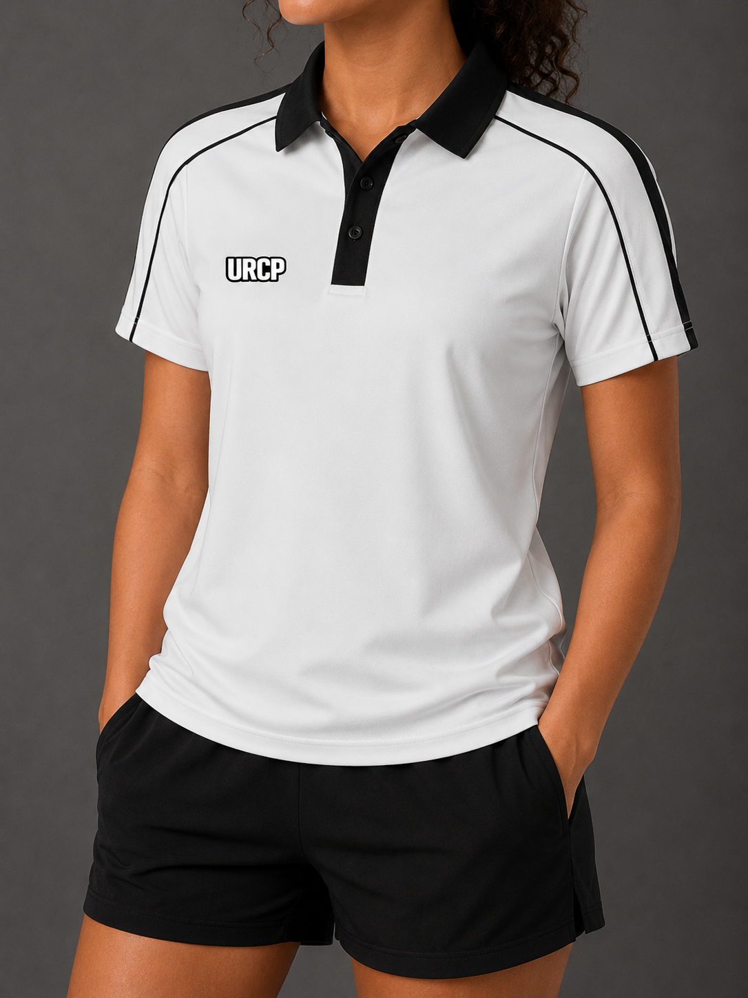 URCP UNISEX RETRO LOOK POLO (back design)