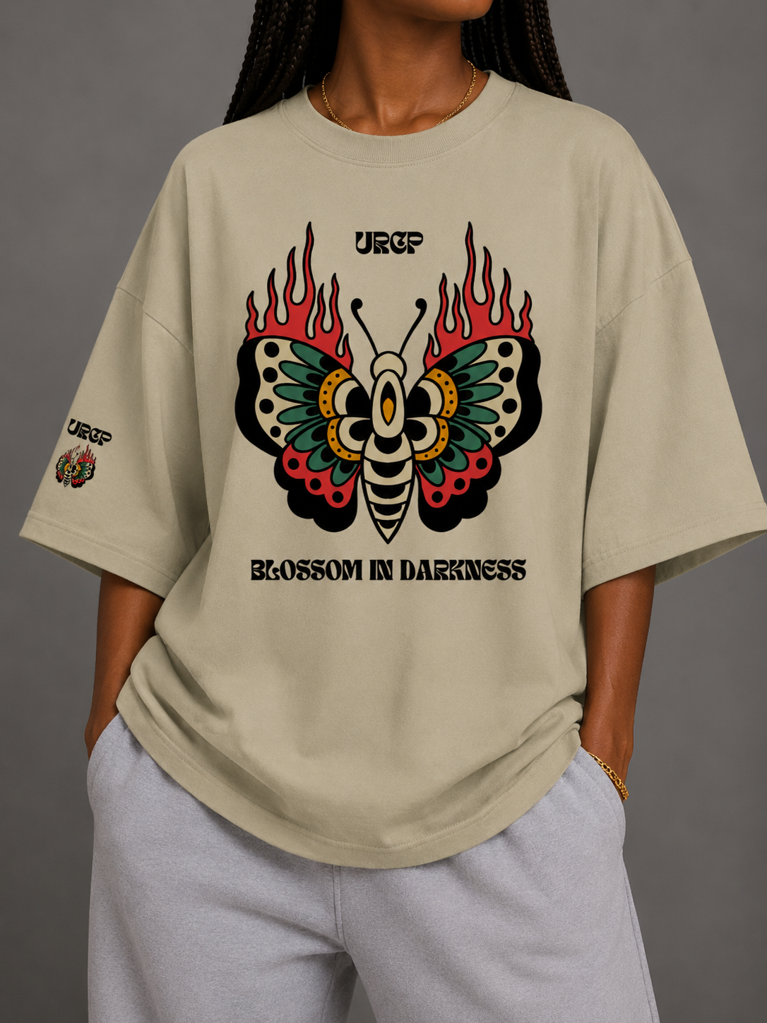BLOSSOM IN DARKNESS UNISEX TEE (front design)