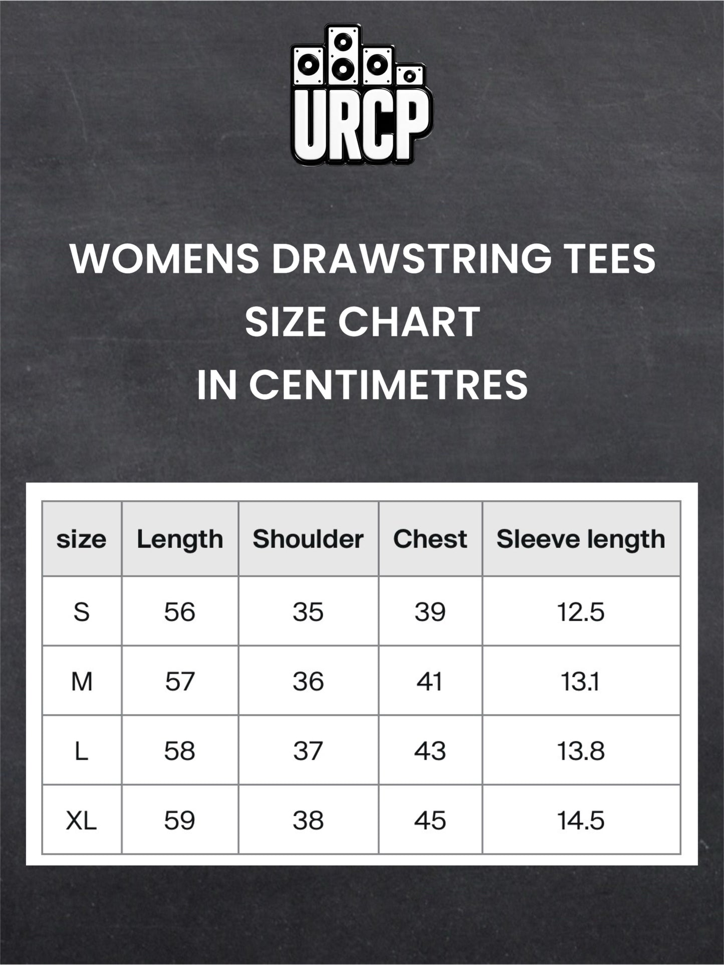 URCP LOGO WOMENS DRAWSTRING TEE (back design)