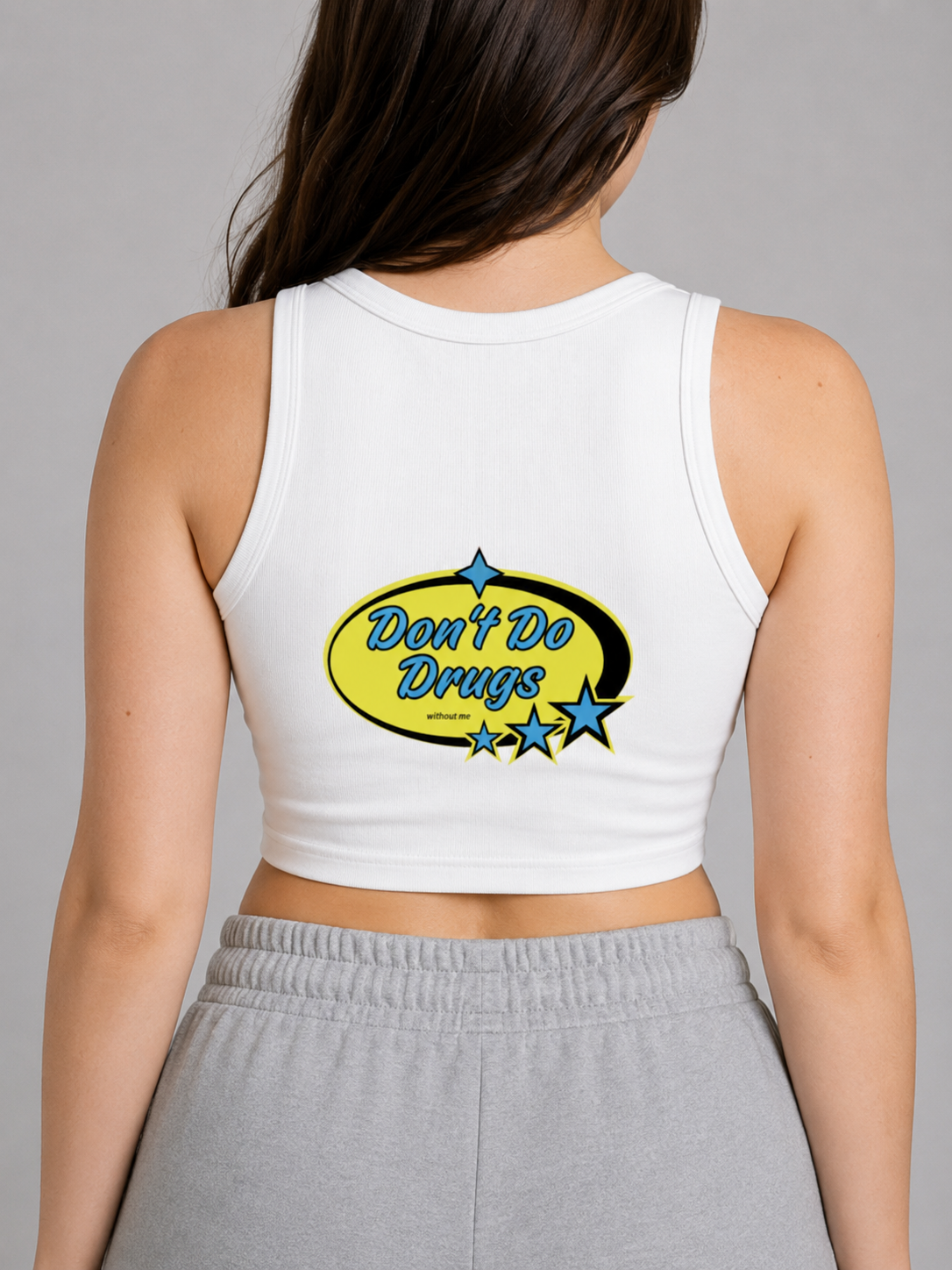DON'T DO DRUGS CREWNECK CROP TOP (back design)