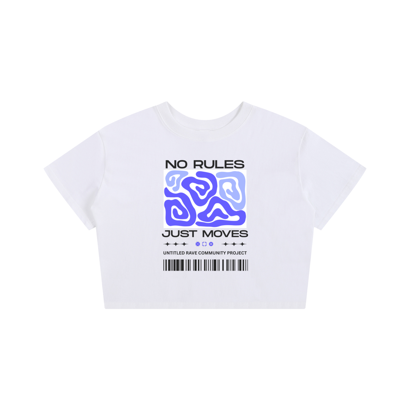 NO RULES CROPPED TEE (front design)