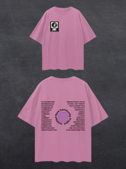 UNITED RAVE KINGDOM UNISEX TEE - BACK PRINT (multiple colours)
