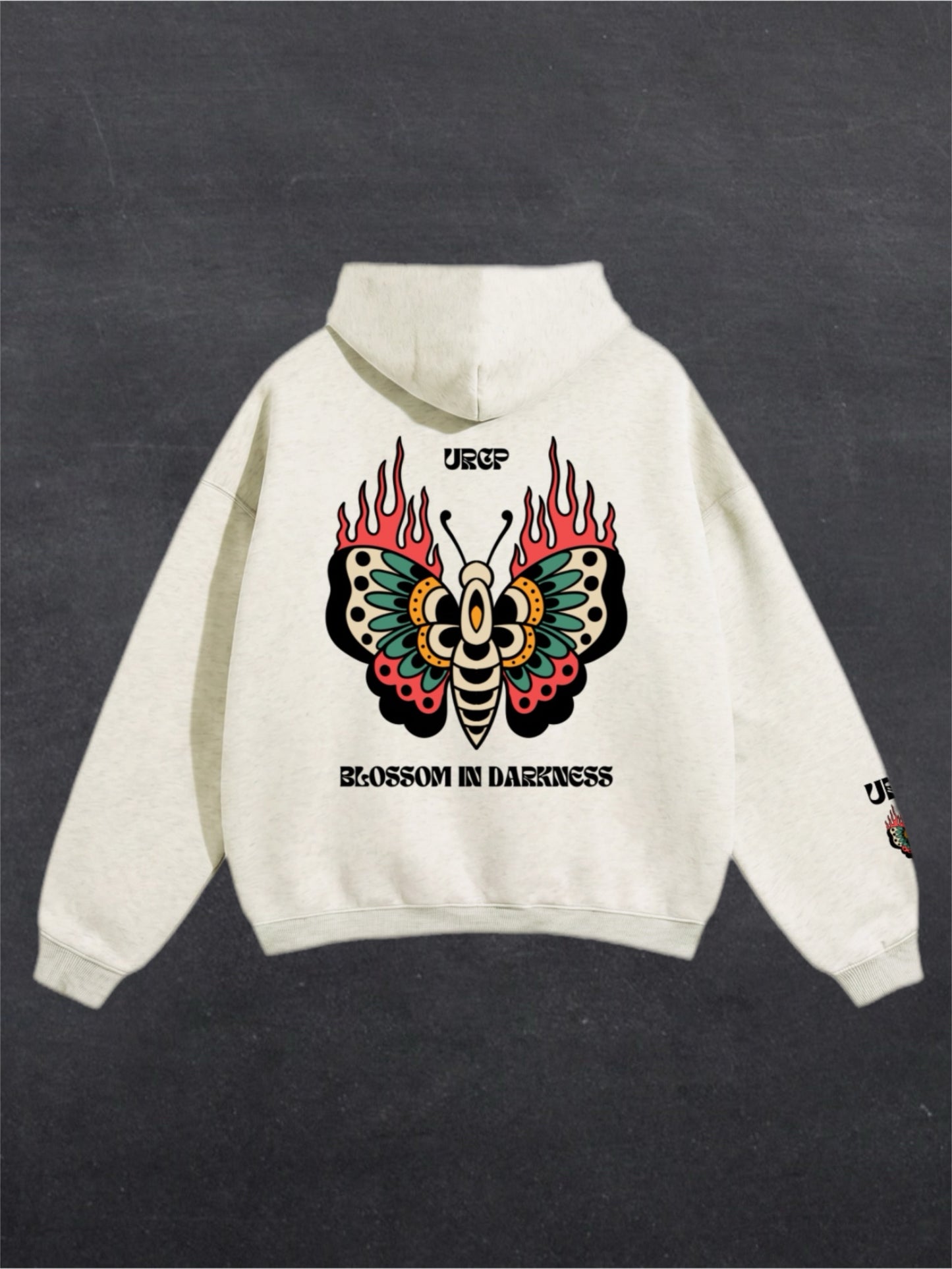 BLOSSOM IN DARKNESS UNISEX HOODIE (back design)