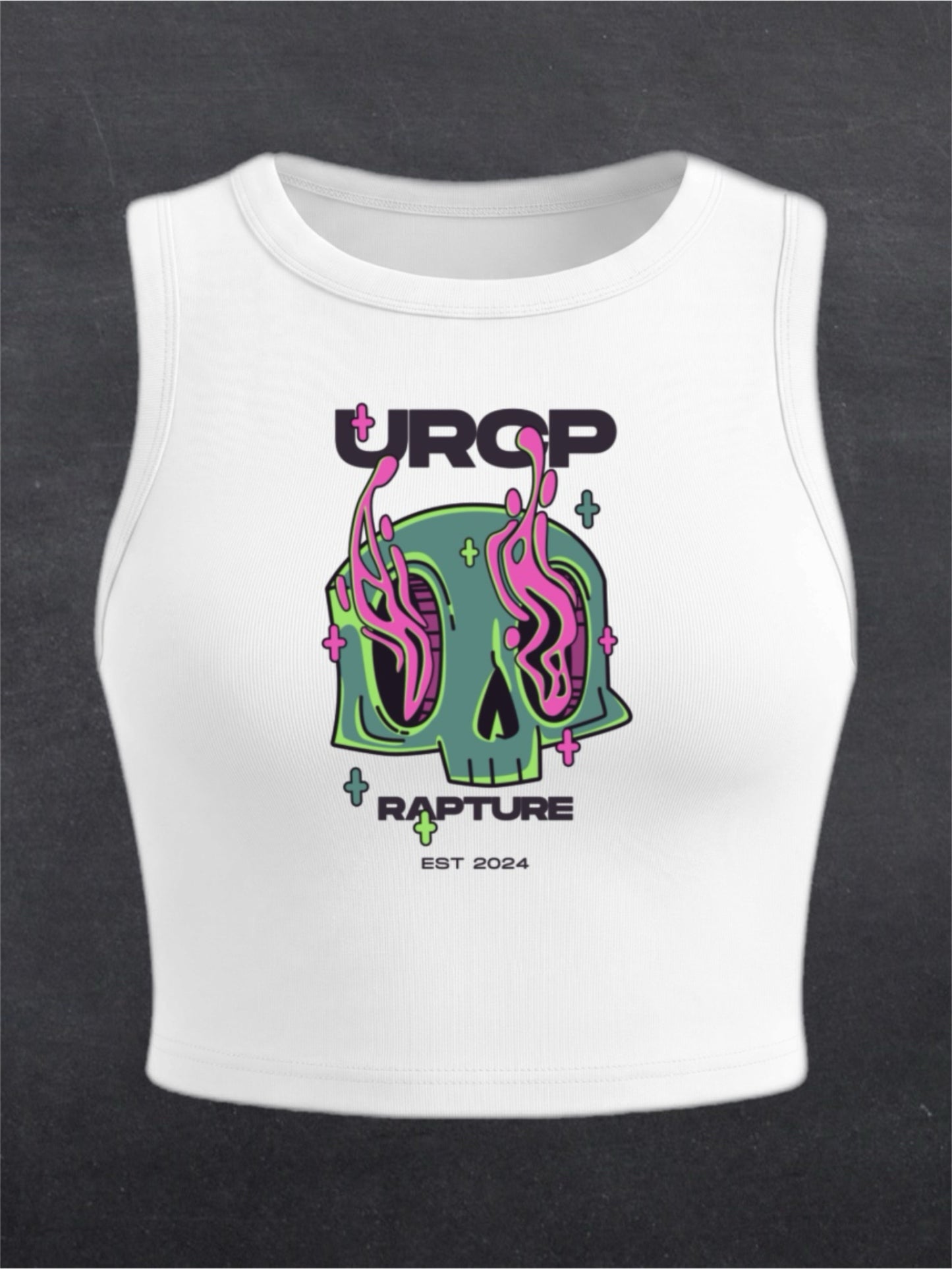 RAPTURE CREWNECK CROP TOP - FRONT PRINT (multiple colours)