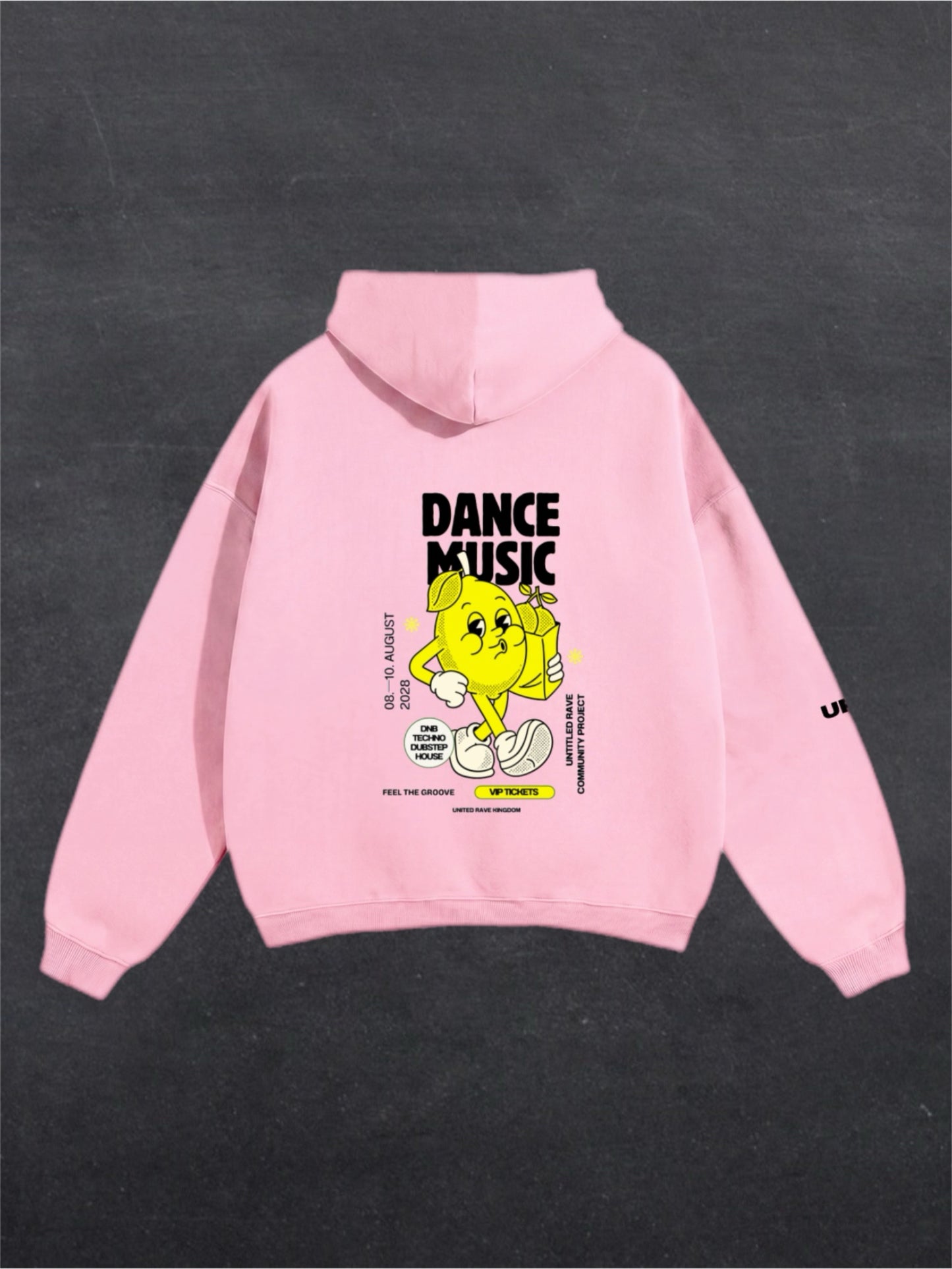 DANCE MUSIC UNISEX HOODIE - BACK PRINT (multiple colours)