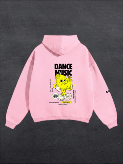 DANCE MUSIC UNISEX HOODIE - BACK PRINT (multiple colours)