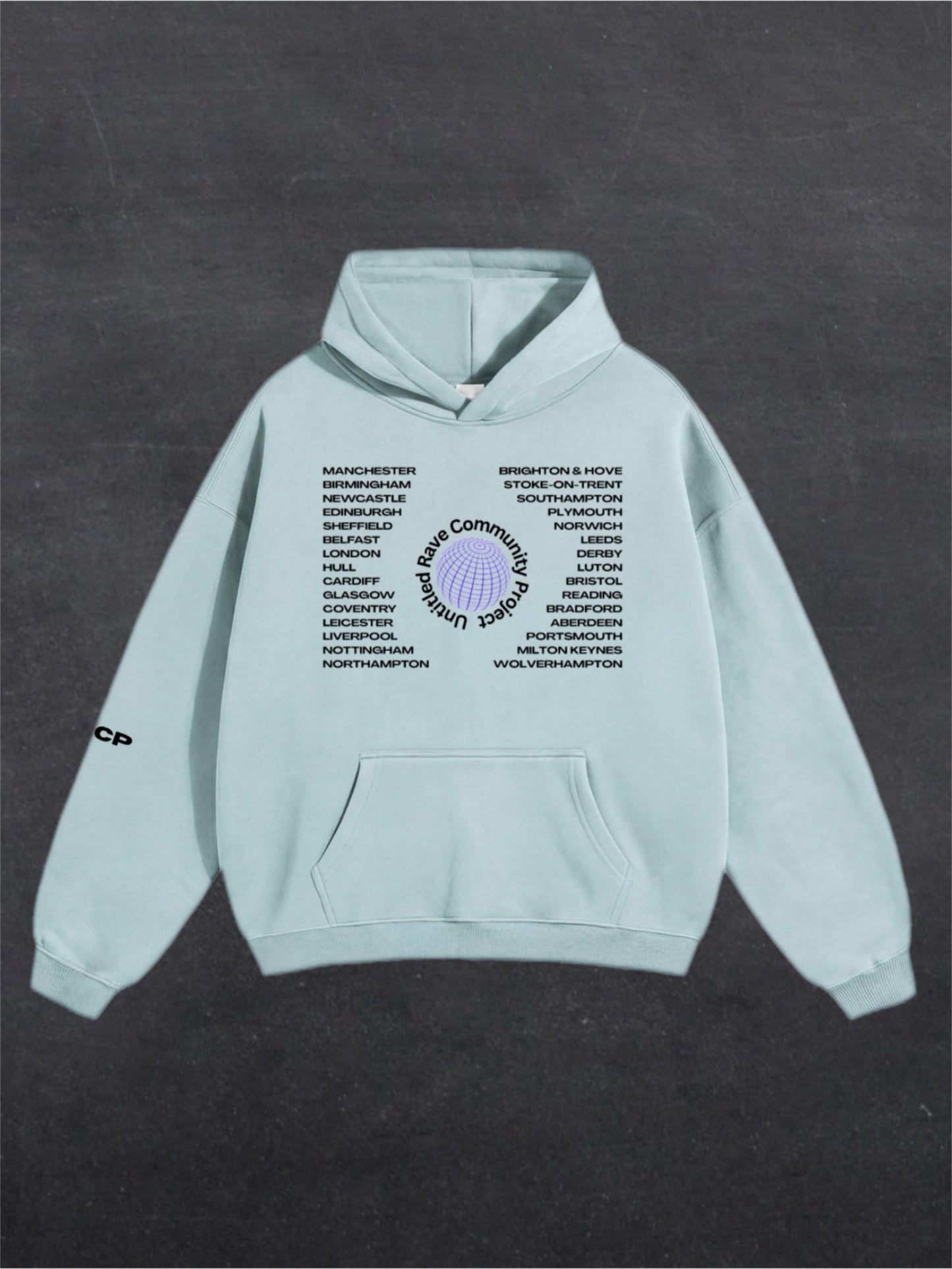 UNITED RAVE KINGDOM UNISEX HOODIE - FRONT PRINT (multiple colours)