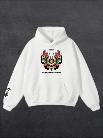 BLOSSOM IN DARKNESS UNISEX HOODIE - FRONT PRINT (multiple colours)