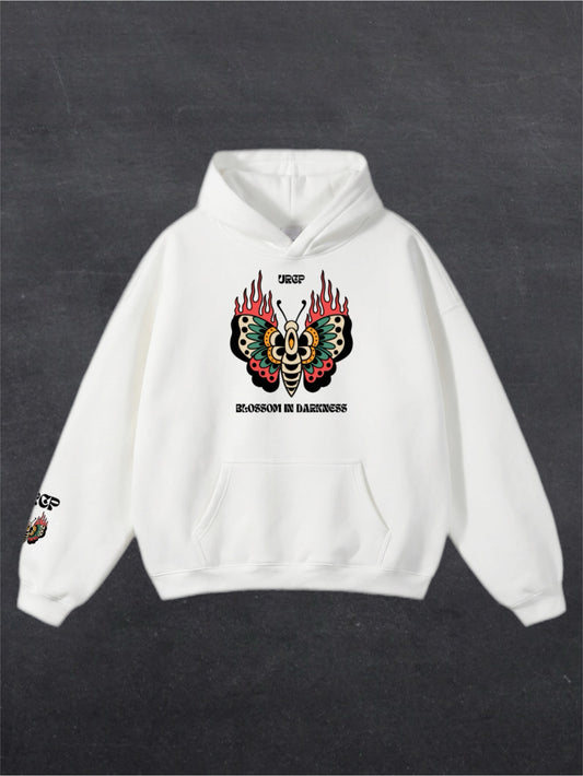 BLOSSOM IN DARKNESS UNISEX HOODIE - FRONT PRINT (multiple colours)