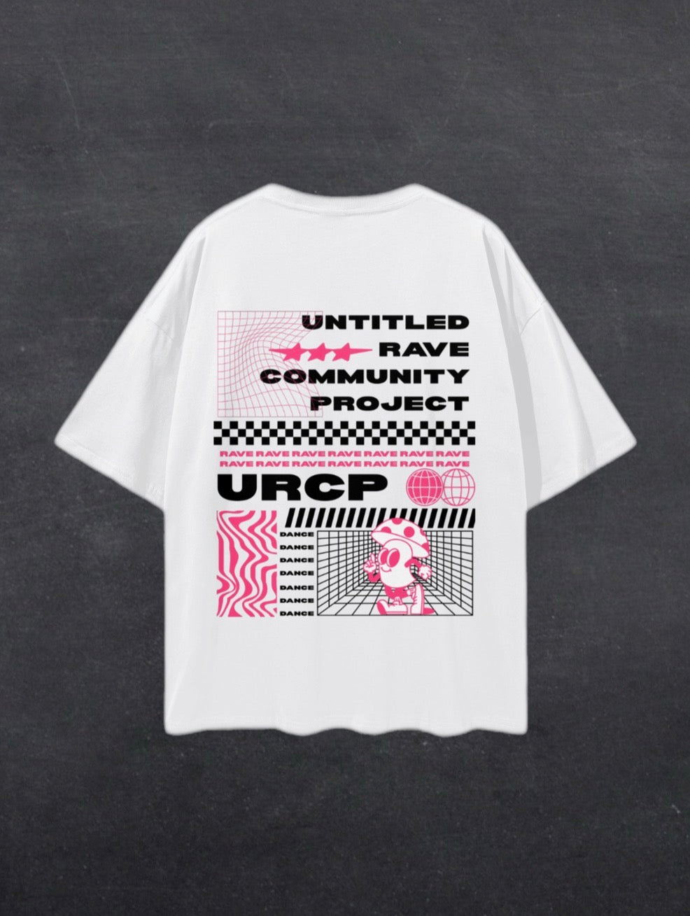 URCP UNISEX POSTER TEE - FRONT PRINT (pink)