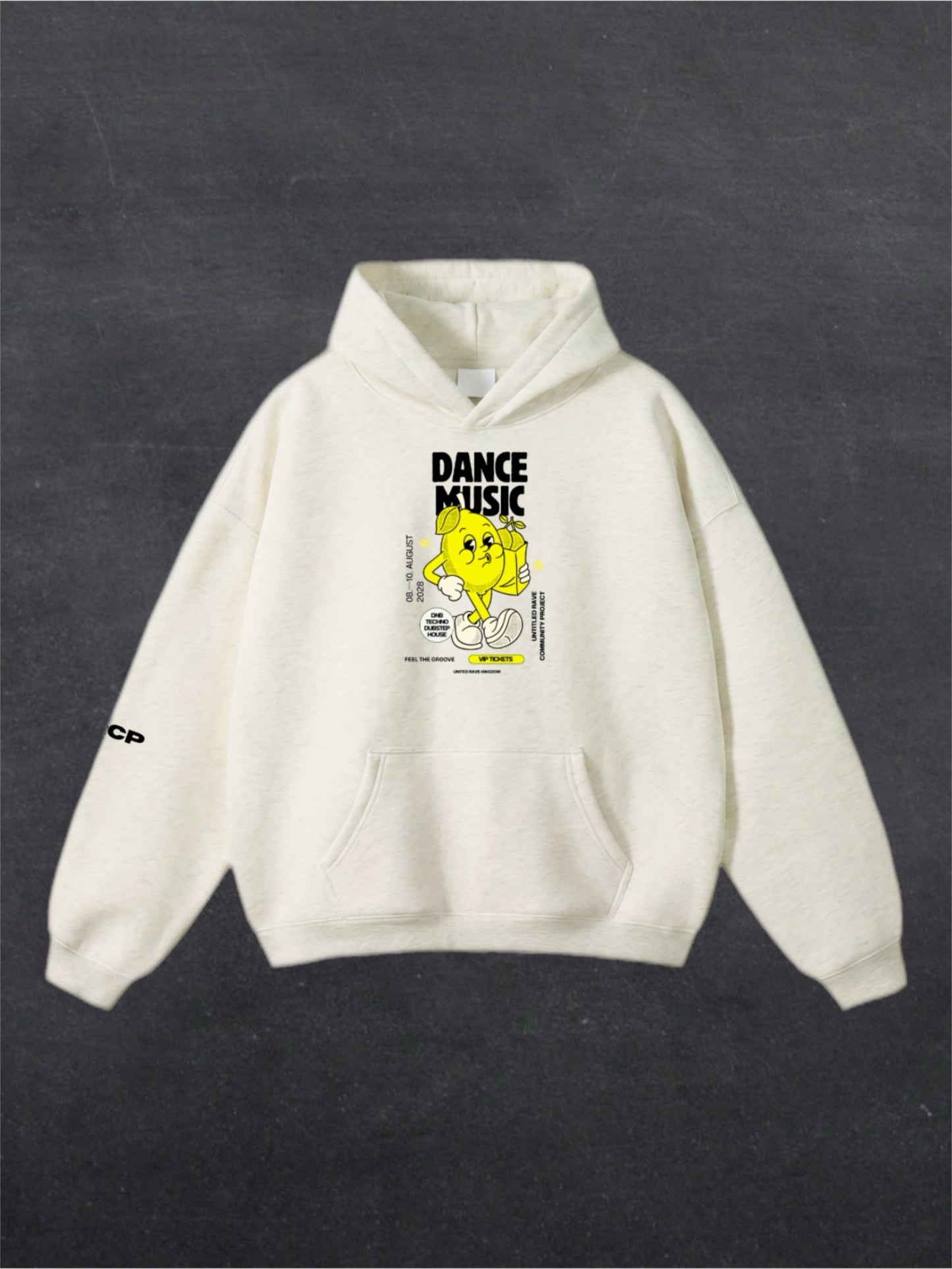 DANCE MUSIC UNISEX HOODIE - FRONT PRINT (multiple colours)