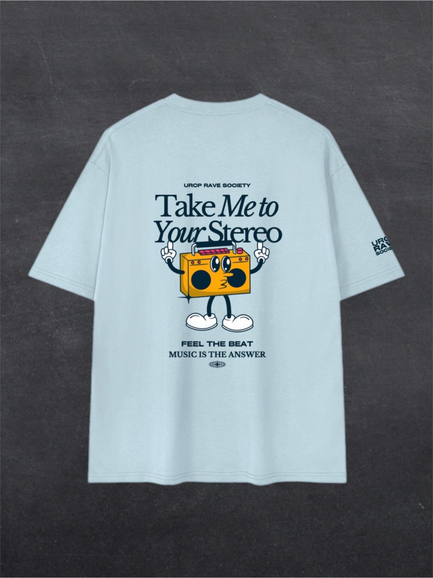 TAKE ME TO YOUR STEREO UNISEX TEE - BACK PRINT (multiple colours)