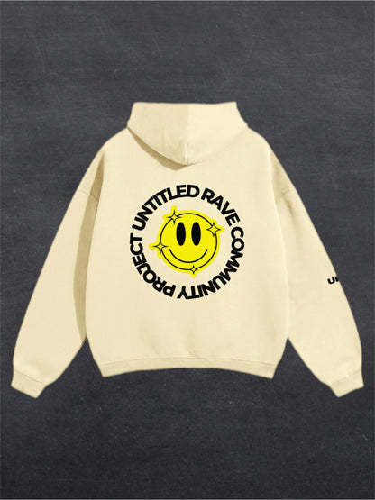 URCP SMILEY UNISEX HOODIE - BACK PRINT (multiple colours)