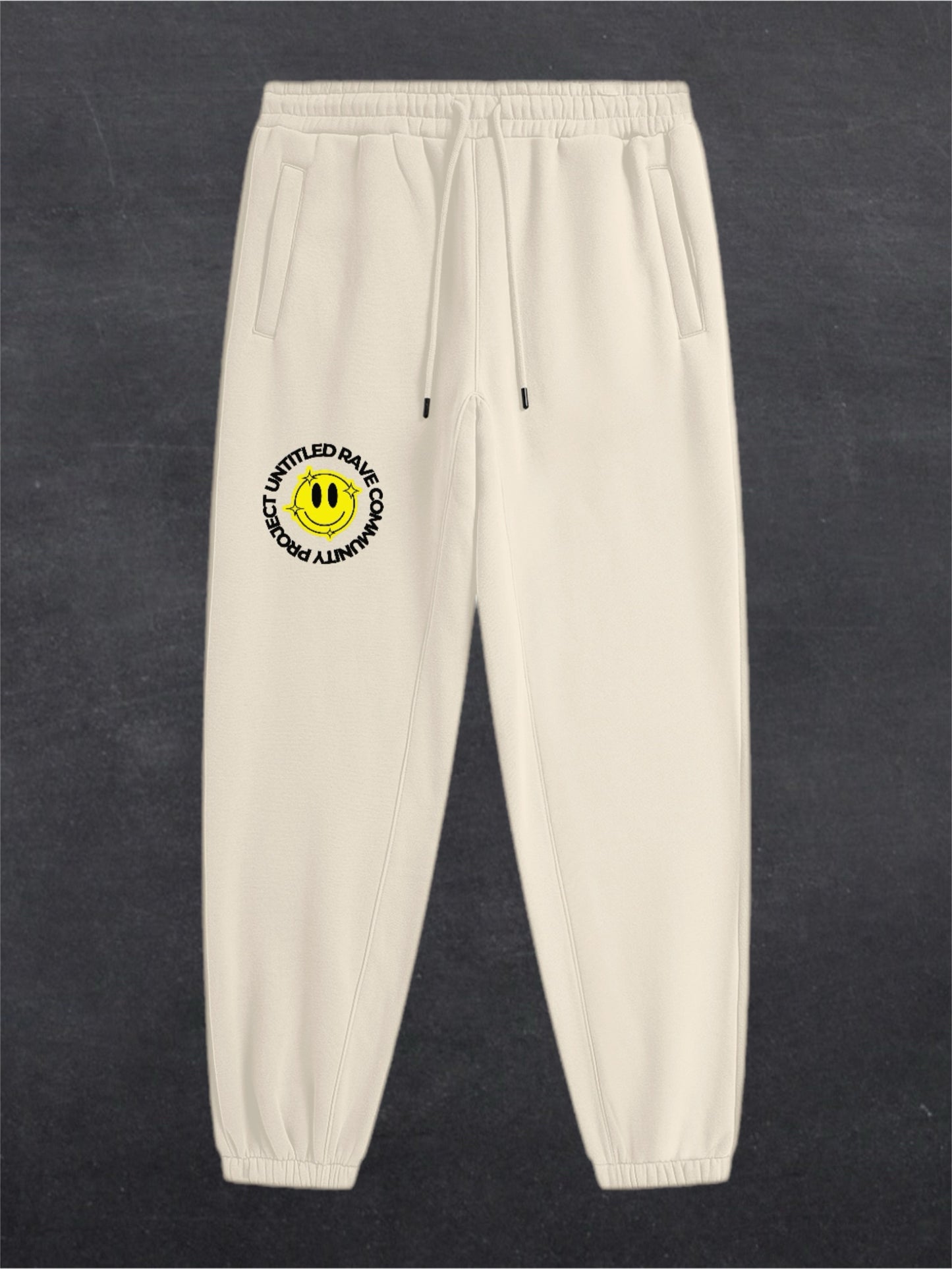 URCP SMILEY UNISEX FLEECE JOGGERS (multiple colours)