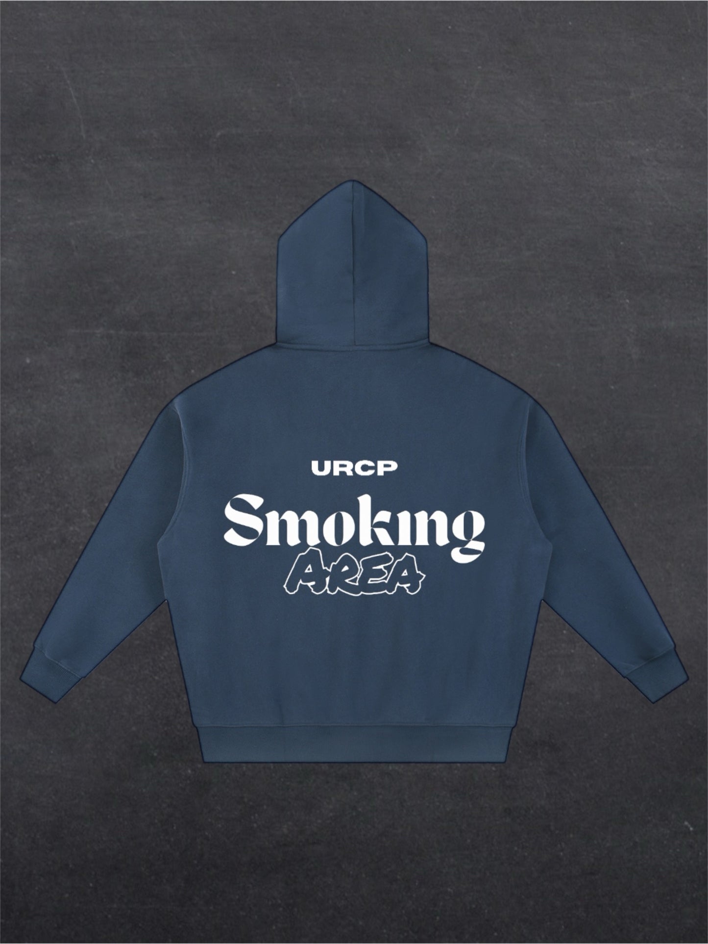 SMOKING AREA UNISEX ZIP UP HOODIE - BACK PRINT (multiple colours)