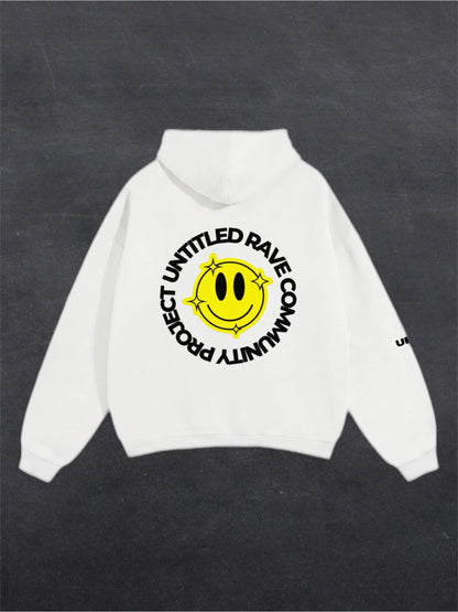 URCP SMILEY UNISEX HOODIE - BACK PRINT (multiple colours)
