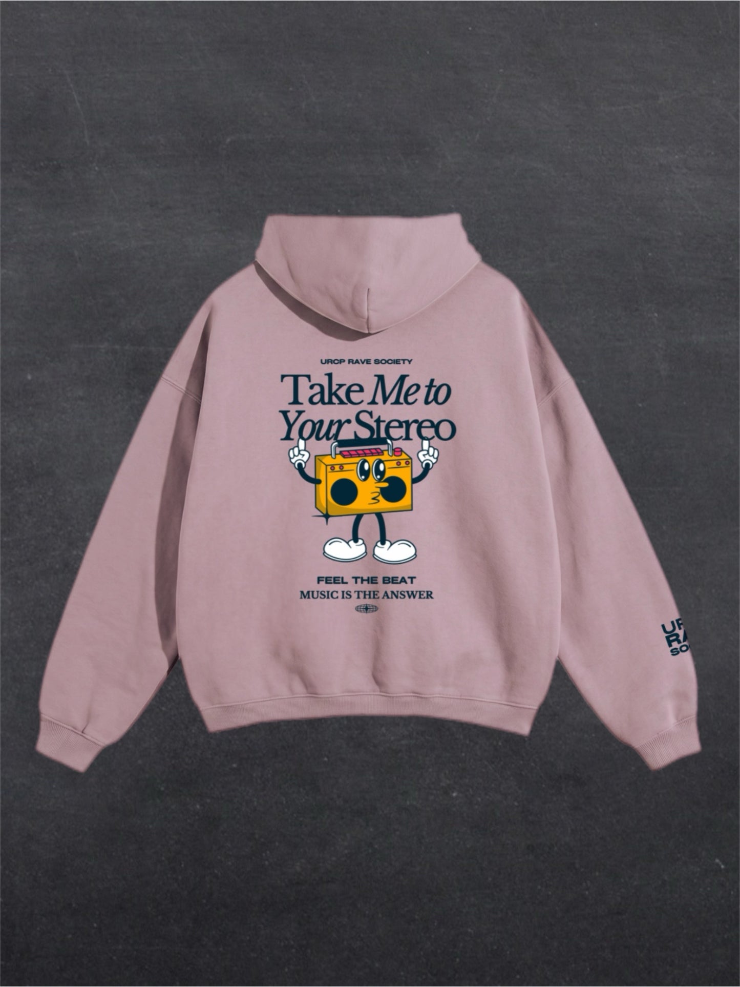 TAKE ME TO YOUR STEREO UNISEX HOODIE - BACK PRINT (multiple colours)