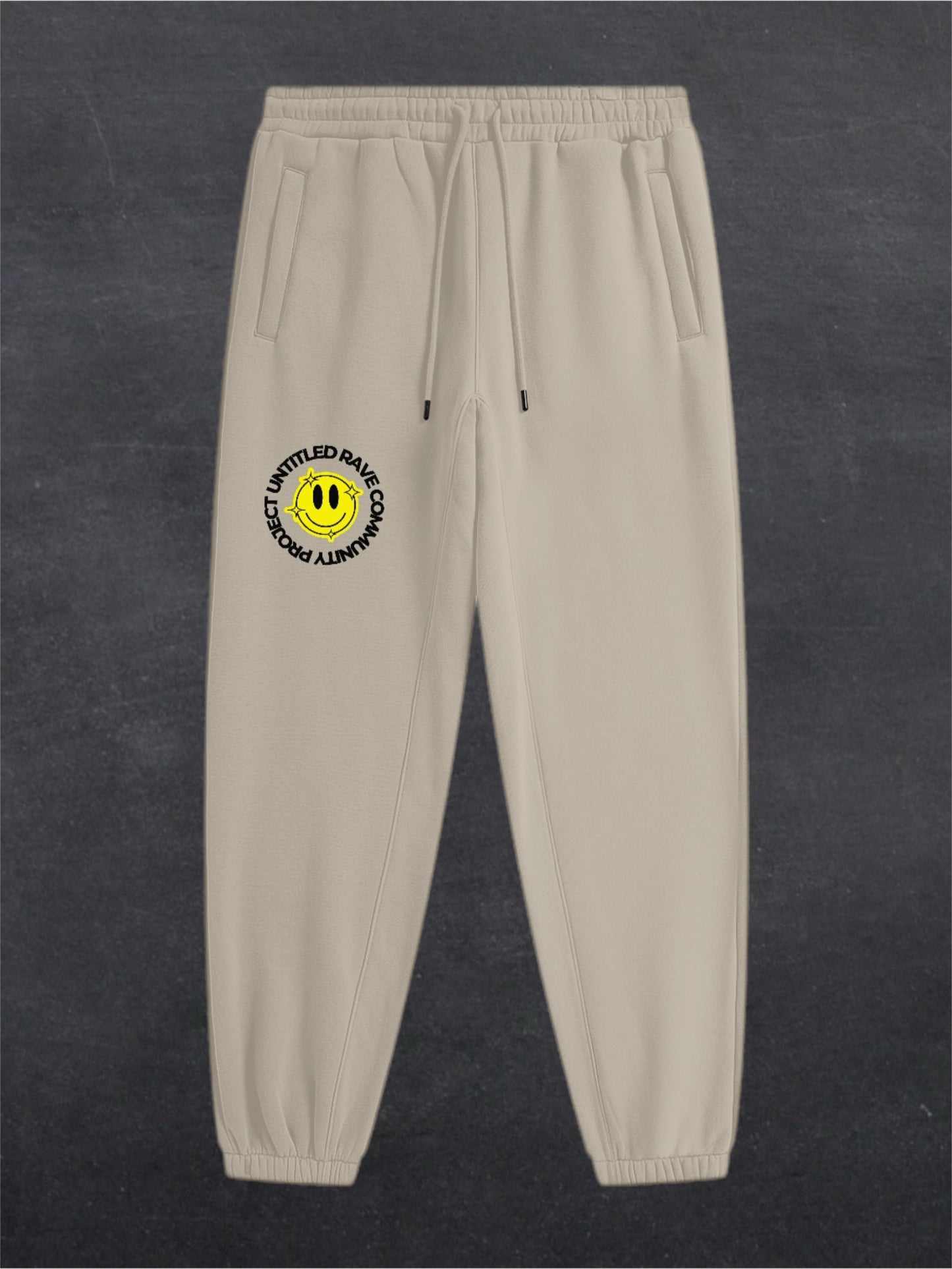 URCP SMILEY UNISEX FLEECE JOGGERS (multiple colours)