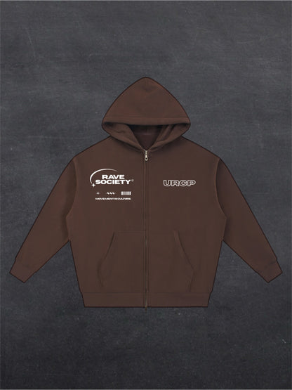 RAVE SOCIETY URCP UNISEX HOODIE - FRONT PRINT (multiple colours)