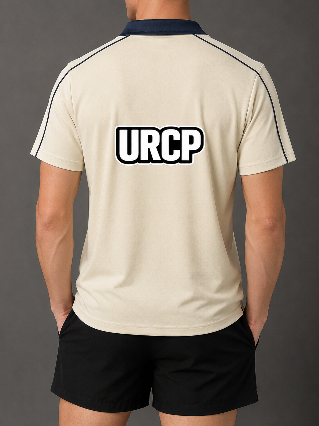 URCP UNISEX RETRO LOOK POLO (back design)