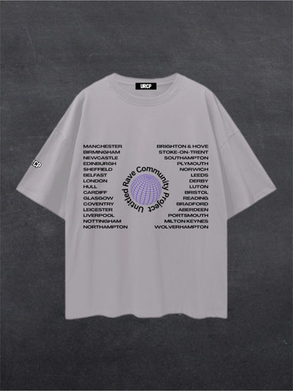 UNITED RAVE KINGDOM UNISEX TEE - FRONT PRINT (multiple colours)