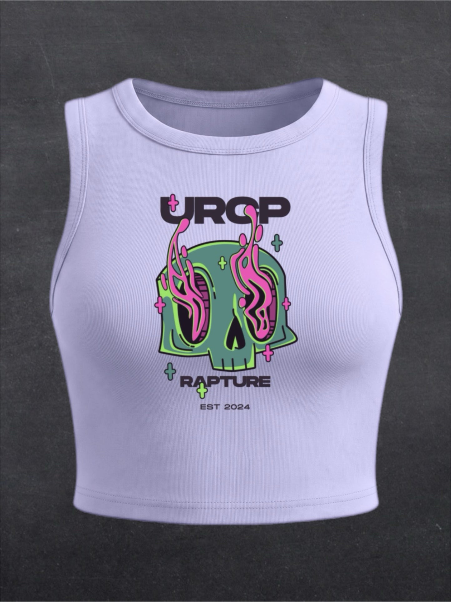 RAPTURE CREWNECK CROP TOP - FRONT PRINT (multiple colours)