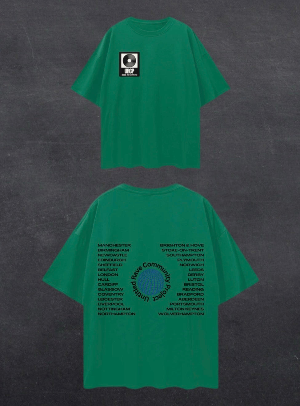 UNITED RAVE KINGDOM UNISEX TEE - BACK PRINT (multiple colours)