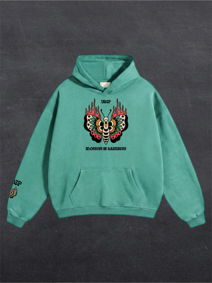 BLOSSOM IN DARKNESS UNISEX HOODIE - FRONT PRINT (multiple colours)