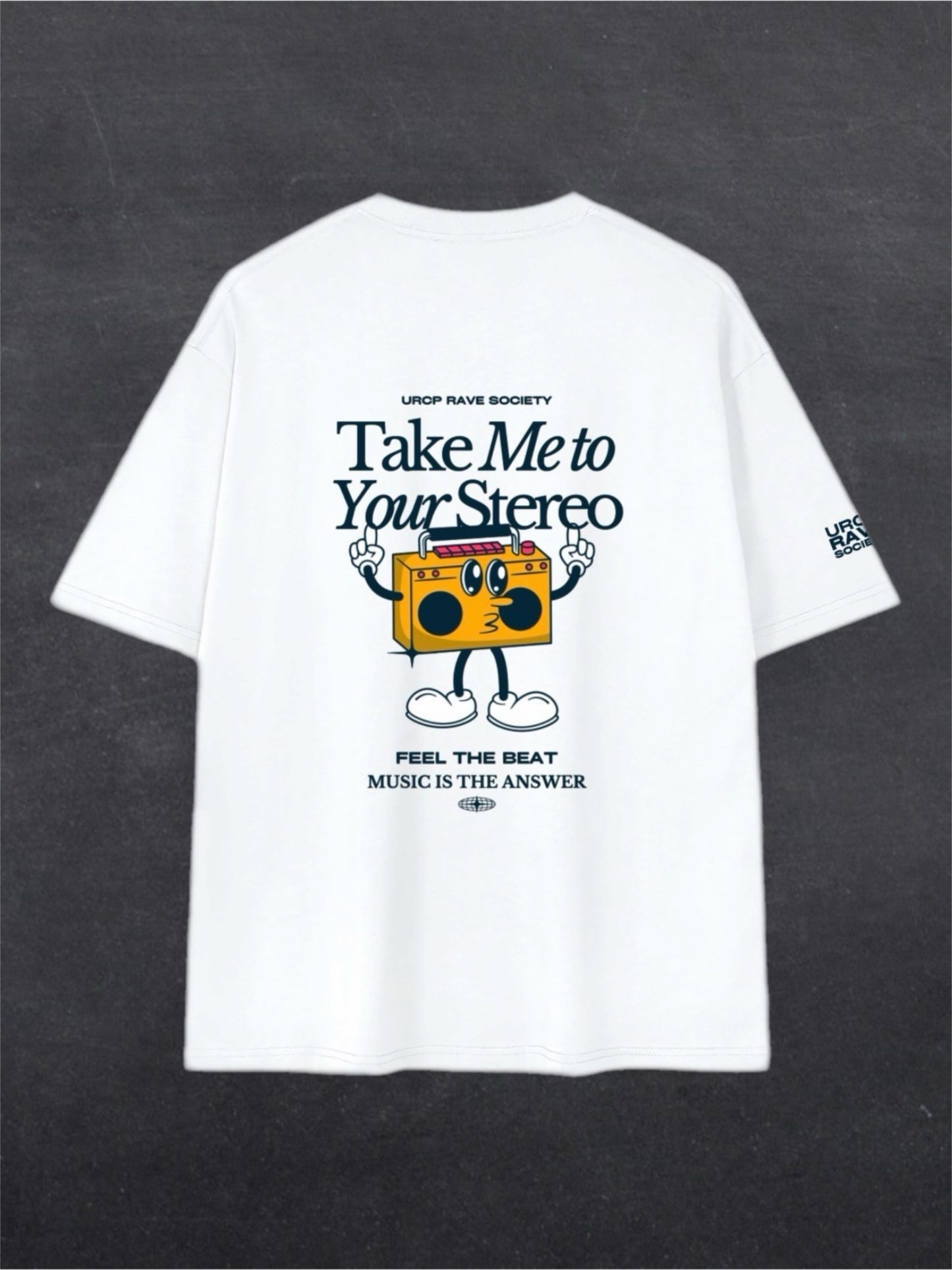 TAKE ME TO YOUR STEREO UNISEX TEE - BACK PRINT (multiple colours)