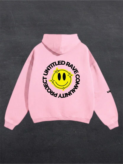 URCP SMILEY UNISEX HOODIE - BACK PRINT (multiple colours)