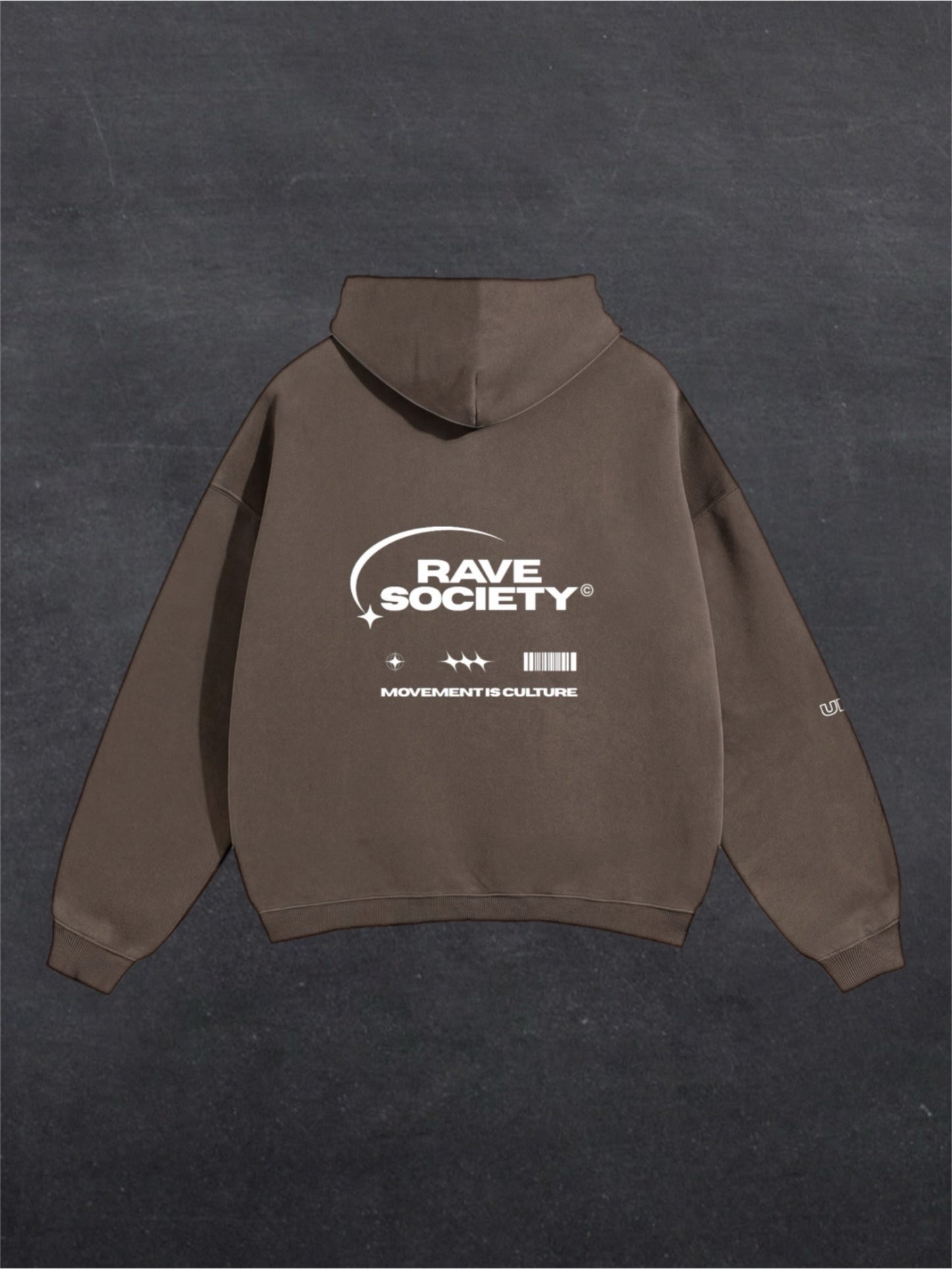 RAVE SOCIETY UNISEX HOODIE - BACK PRINT (multiple colours)