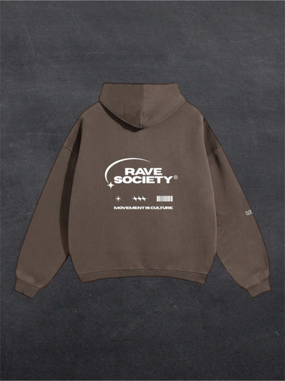 RAVE SOCIETY UNISEX HOODIE - BACK PRINT (multiple colours)