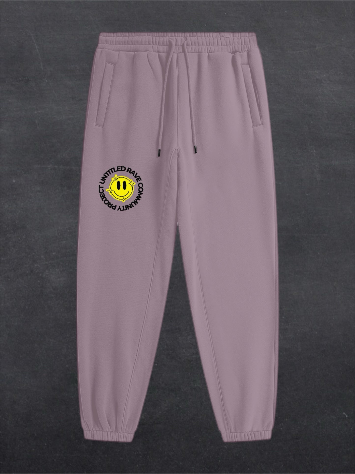 URCP SMILEY UNISEX FLEECE JOGGERS (multiple colours)
