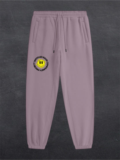 URCP SMILEY UNISEX FLEECE JOGGERS (multiple colours)
