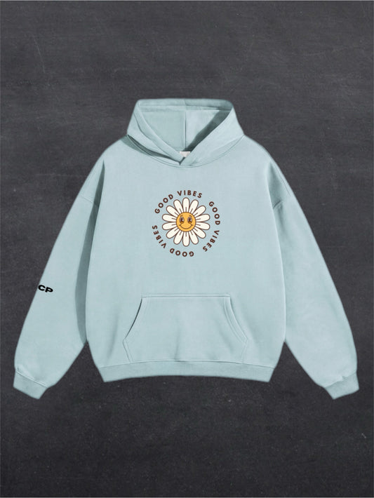 GOOD VIBES UNISEX HOODIE - FRONT PRINT (multiple colours)