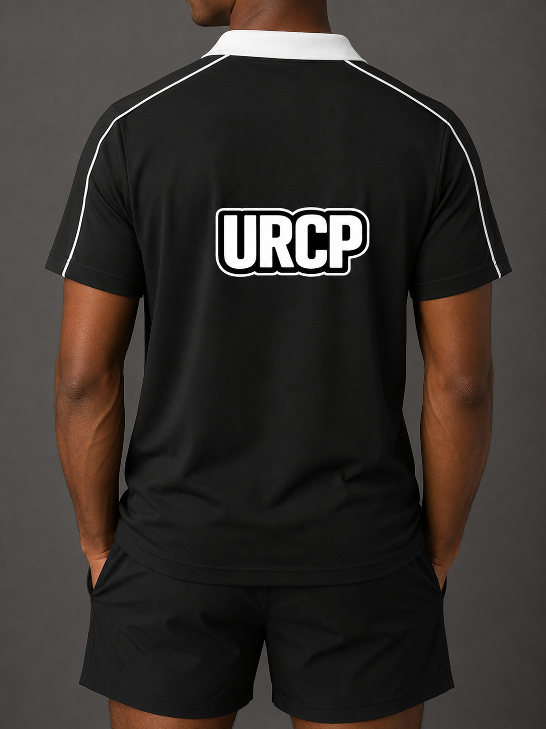 URCP UNISEX RETRO LOOK POLO (back design)