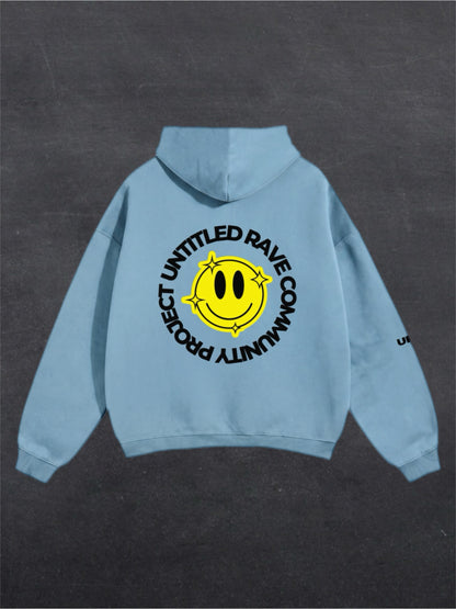 URCP SMILEY UNISEX HOODIE - BACK PRINT (multiple colours)