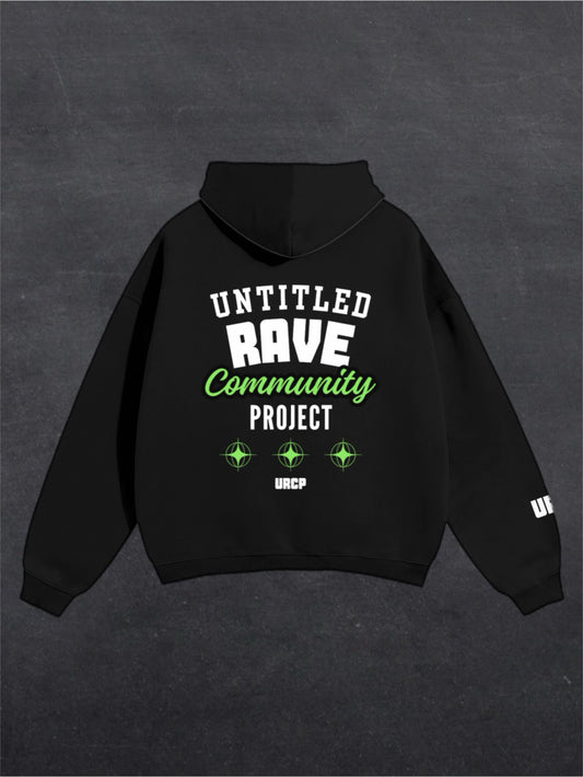 UNTITLED RAVE COMMUNITY PROJECT UNISEX HOODIE (back design)