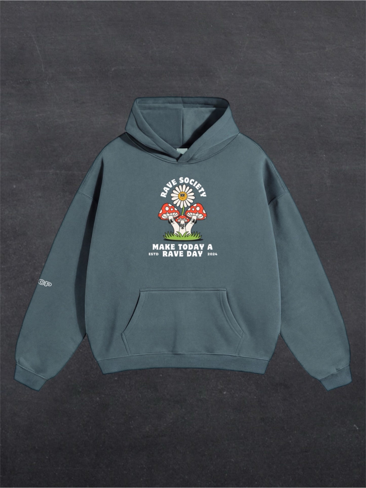 MAKE TODAY A RAVE DAY UNISEX HOODIE - FRONT PRINT (multiple colours)