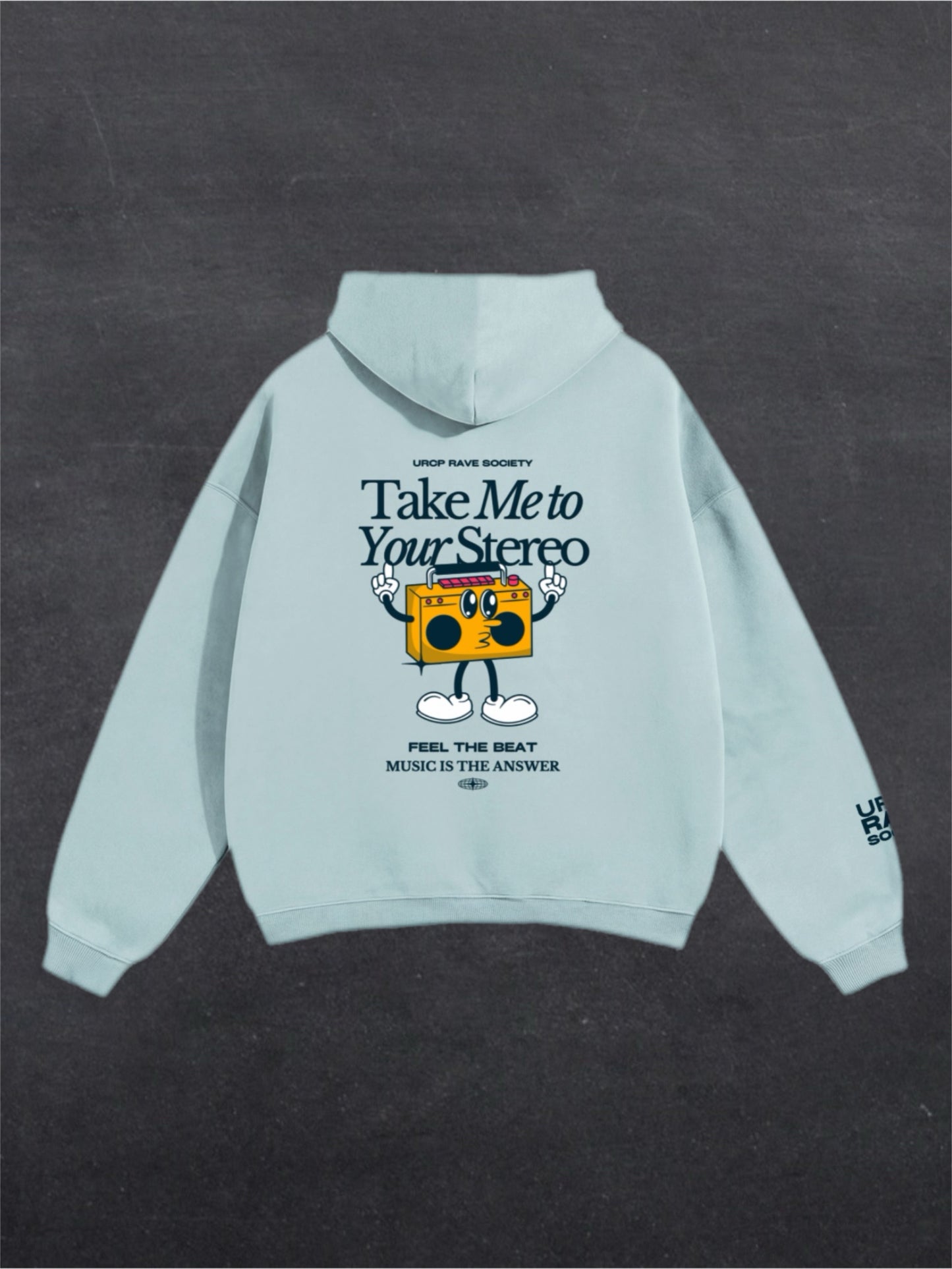 TAKE ME TO YOUR STEREO UNISEX HOODIE - BACK PRINT (multiple colours)