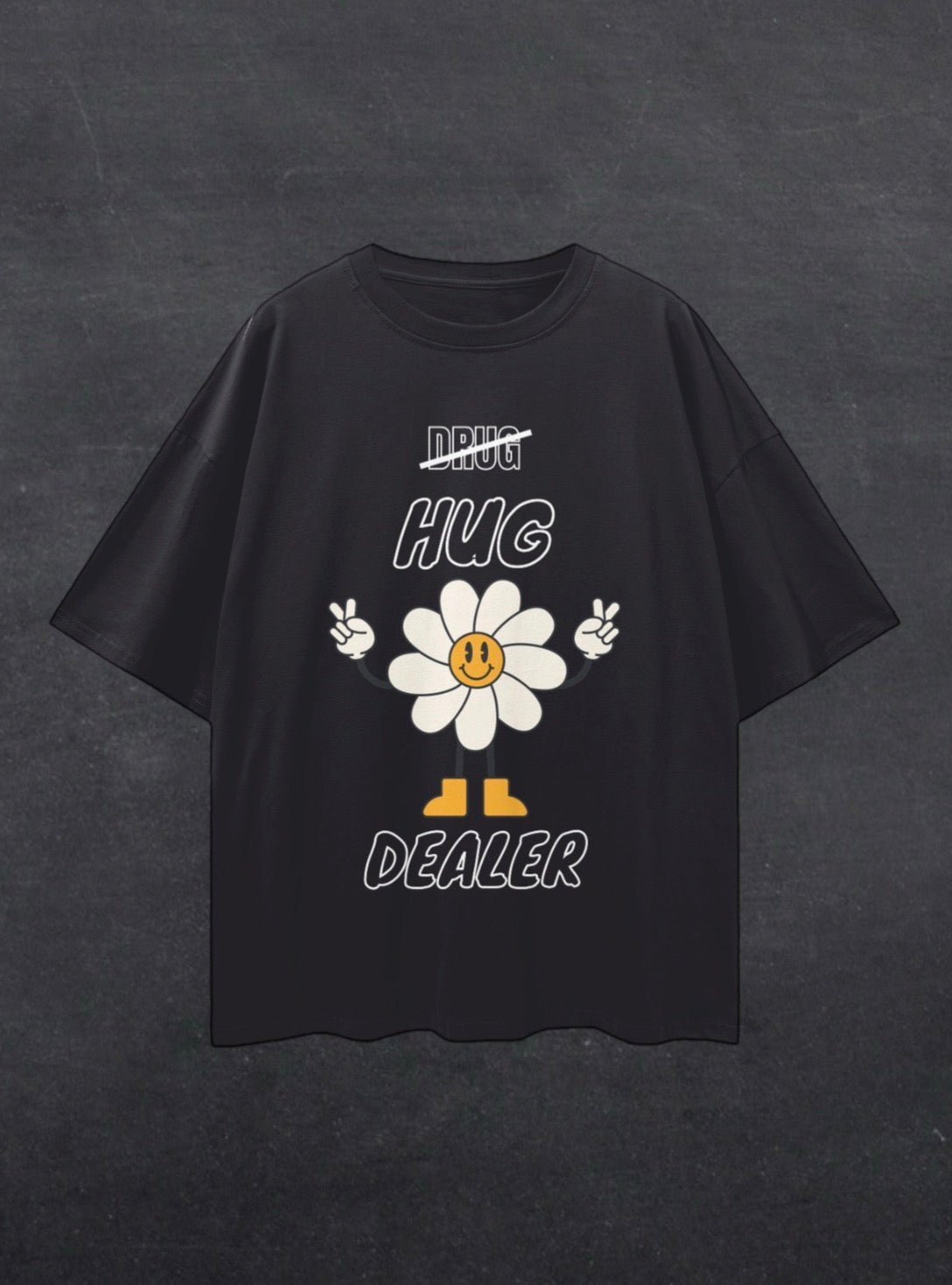 HUG DEALER UNISEX TEE - FRONT PRINT (dark colours)