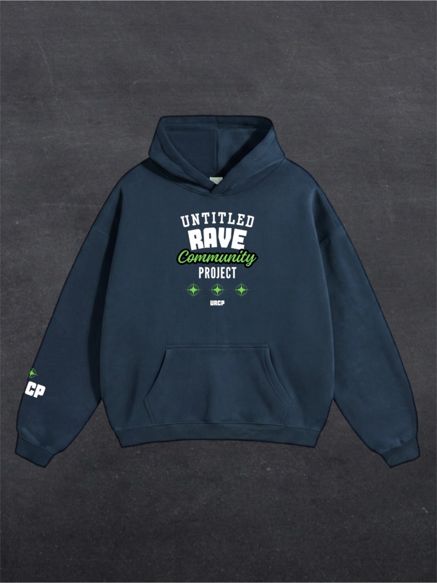 UNTITLED RAVE COMMUNITY PROJECT UNISEX HOODIE - FRONT PRINT (multiple colours)