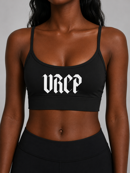 URCP GOTHIC U-NECK SPORTS BRA (black/grey)