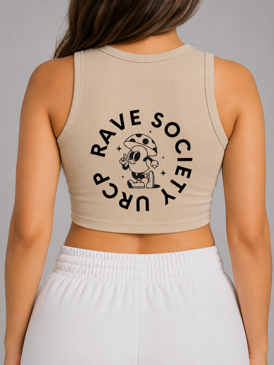 URCP MUSHROOM CREWNECK CROP TOP (back design)