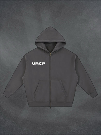 SMOKING AREA UNISEX ZIP UP HOODIE - BACK PRINT (multiple colours)