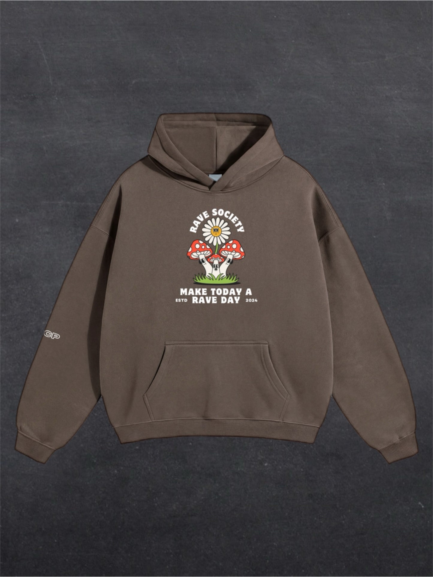 MAKE TODAY A RAVE DAY UNISEX HOODIE - FRONT PRINT (multiple colours)