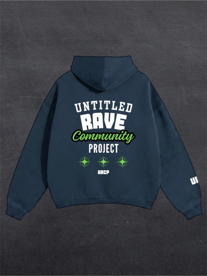 UNTITLED RAVE COMMUNITY PROJECT UNISEX HOODIE (back design)