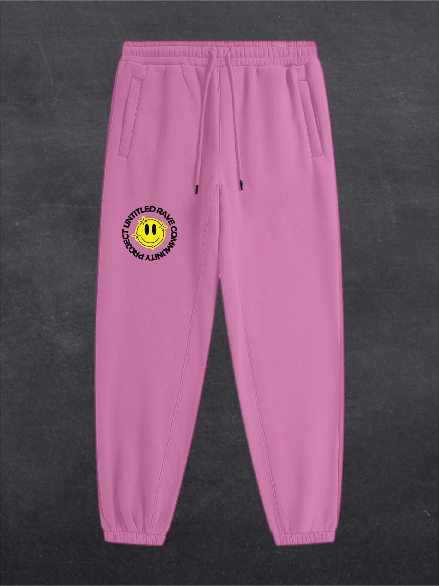 URCP SMILEY UNISEX FLEECE JOGGERS (multiple colours)
