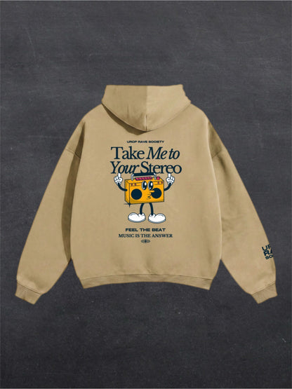 TAKE ME TO YOUR STEREO UNISEX HOODIE - BACK PRINT (multiple colours)